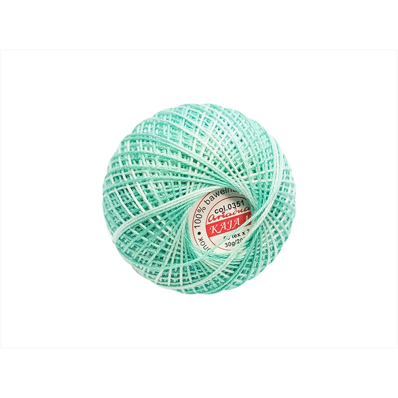 COTTON YARN KAJA 15 GREEN OMBRE (0351) 30G