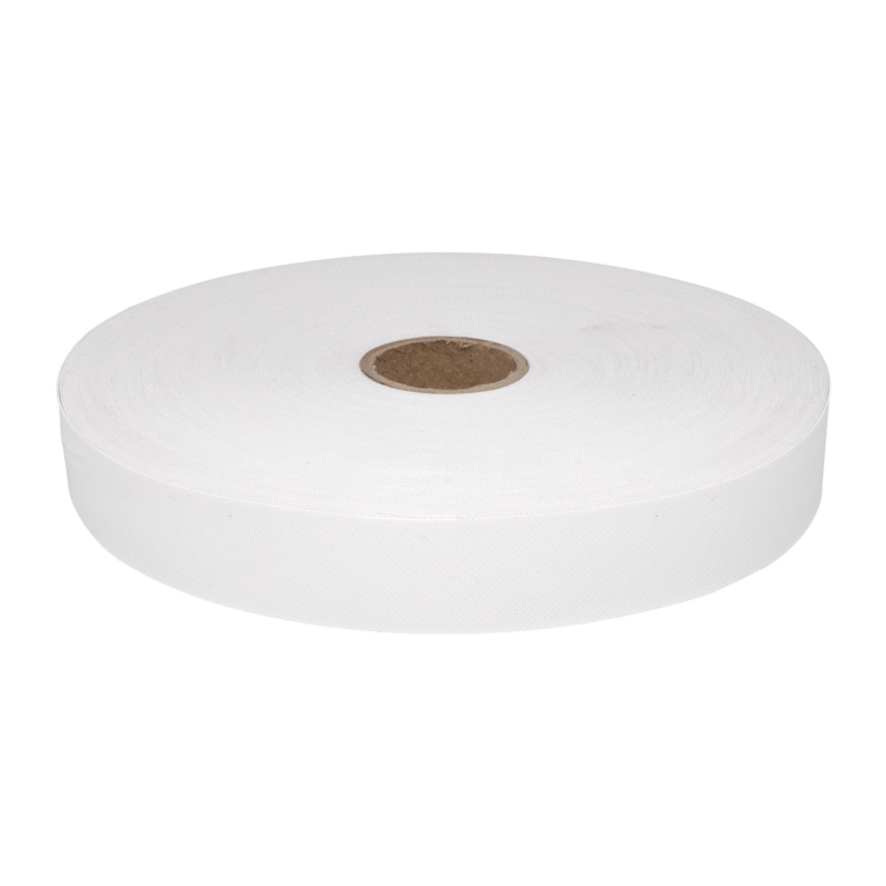 Polyester twill tape 25 mm white (501)