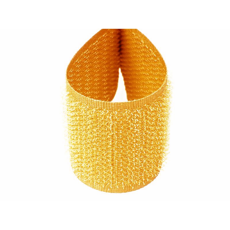 Hook and loop tape&nbspyellow 056 polyester/nylon hook 25 mb