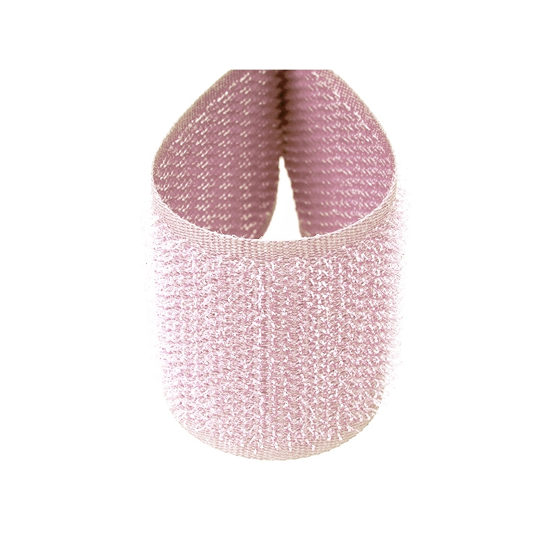 Hook and loop tape  light pink 552 polyester/nylon hook 25 mb