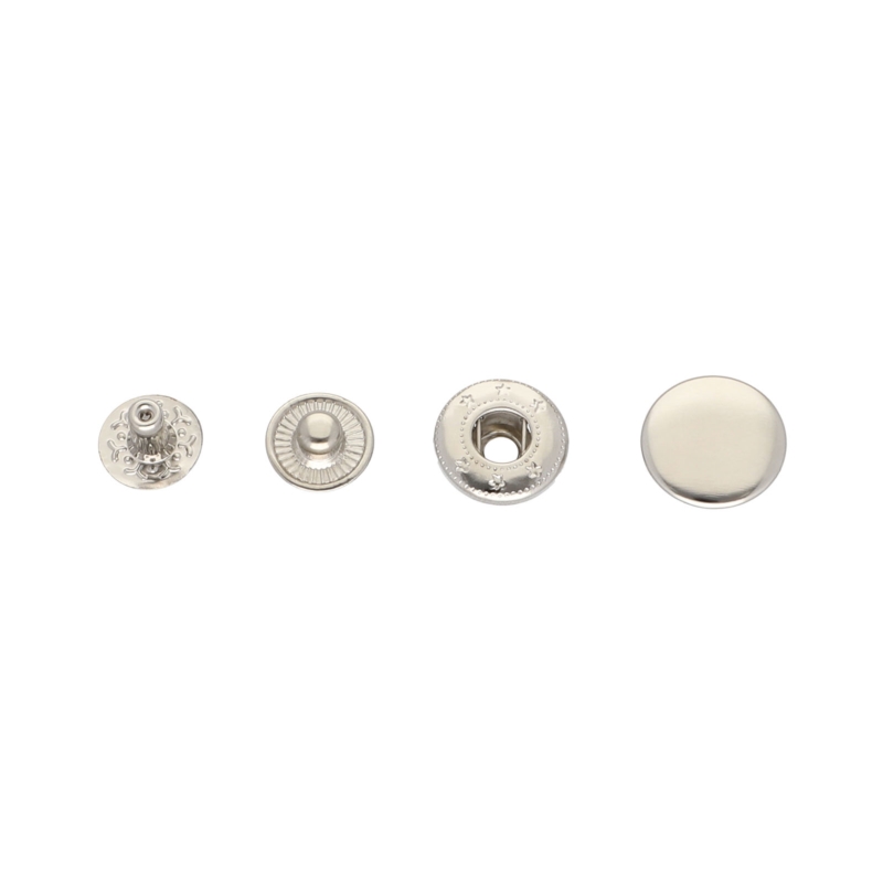 Metal snap fastener alfa 15 mm nickel