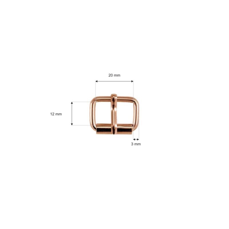 SATTLERSCHNALLE  AUS METALL MIT EINEM HAKEN 20/12/3  MM LICHT GOLD DRAHT 100 ST.