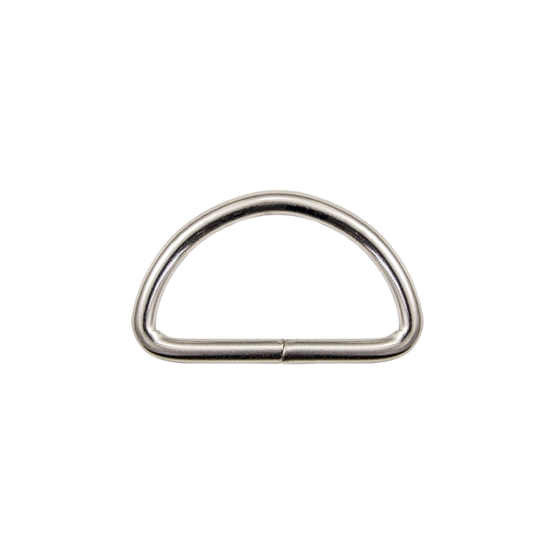 METAL D-RING 40/18/4 MM NICKEL WIRE 100 PCS