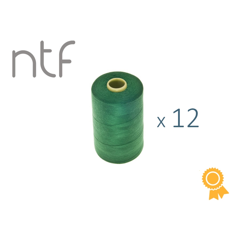 POLYESTER THREADS NTF 40/2 GREEN A628 1000 M x 12 PCS.