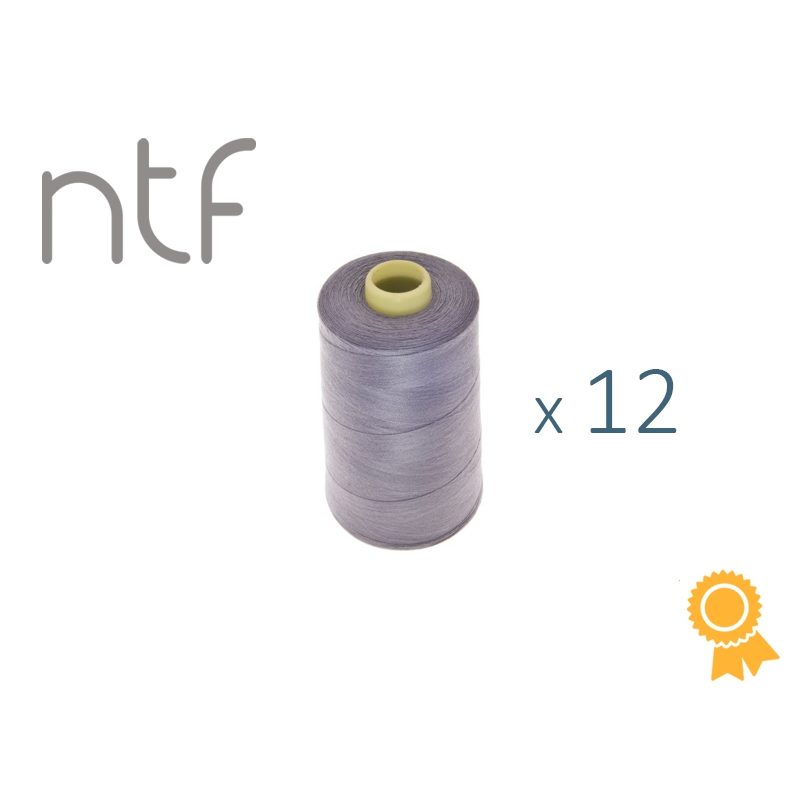 POLYESTER THREADS NTF 40/2 LILAC GREY A728 1000 M x 12 PCS.