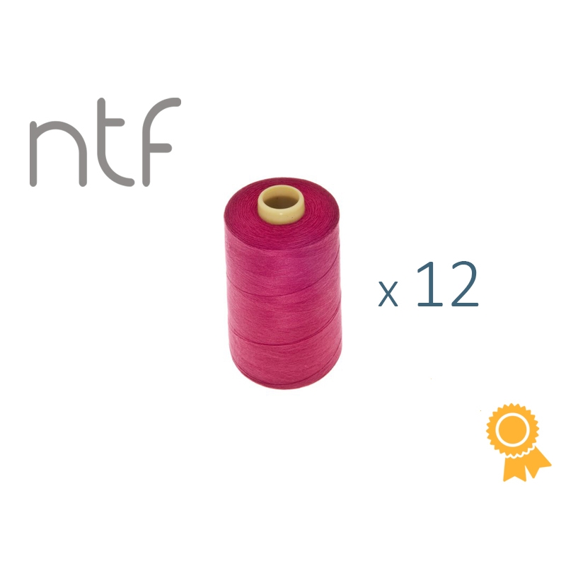 POLYESTER THREADS NTF 40/2 RASPBERRY A566 1000 M x 12 PCS.