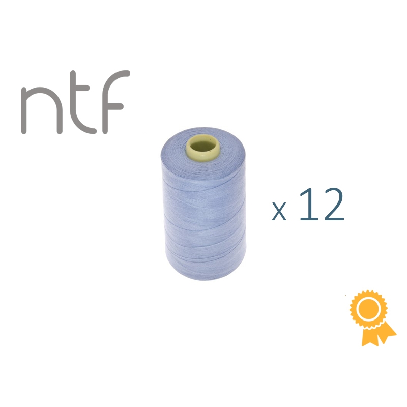 POLYESTER THREADS NTF 40/2 SKY-BLUE A809 1000 M x 12 PCS.