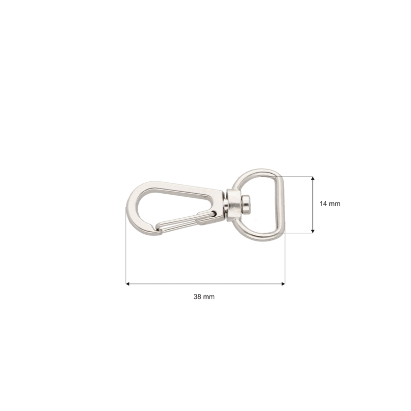 METAL SNAP HOOK&nbsp13 MM HIACYNT NICKEL 100   PCS