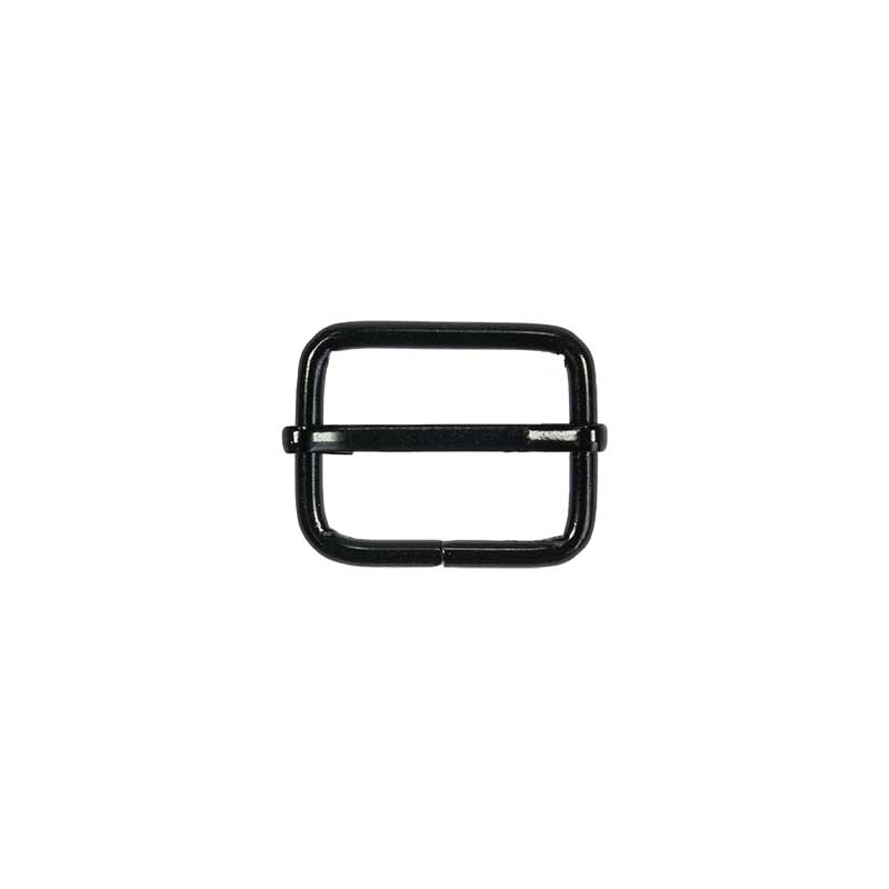 METAL SLIDE BUCKLE 25/20/3 MM MATT BLACK WIRE  100  PCS