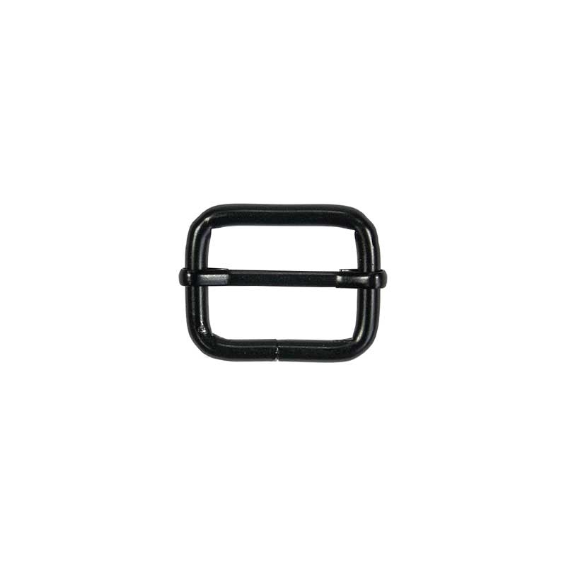 METAL SLIDE BUCKLE 25/20/4 MM MATT BLACK WIRE 100  PCS