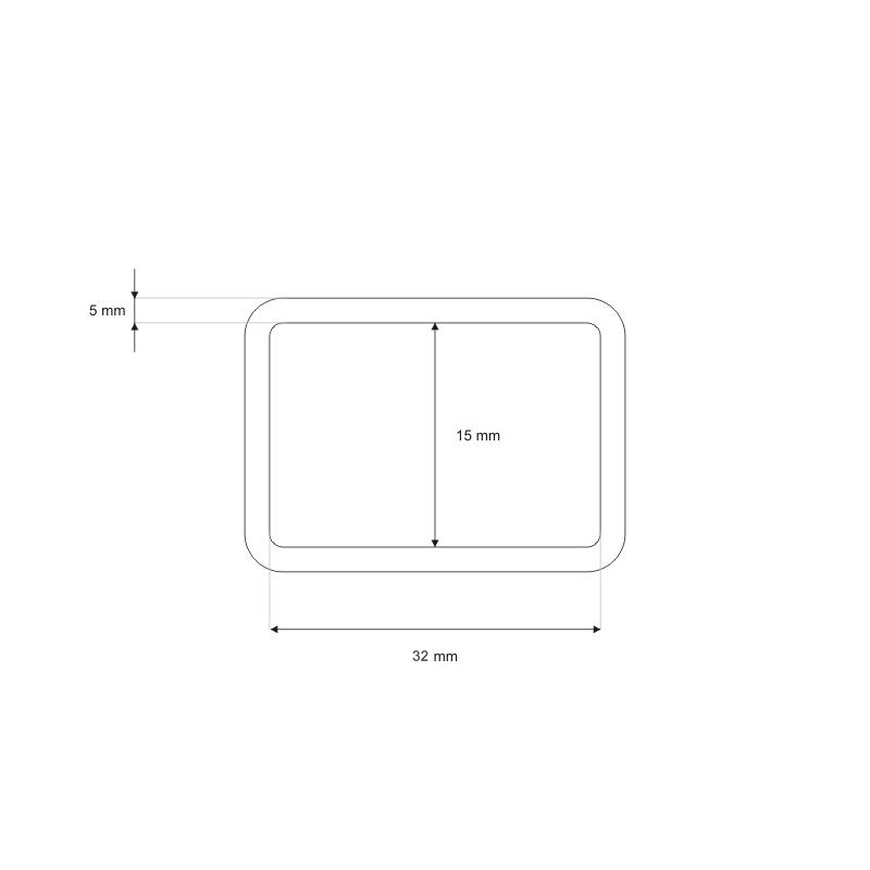 EXTRA  SHINING METAL FRAME 32/15/5 MM GLOSSY  NICKEL WIRE 1 PCS