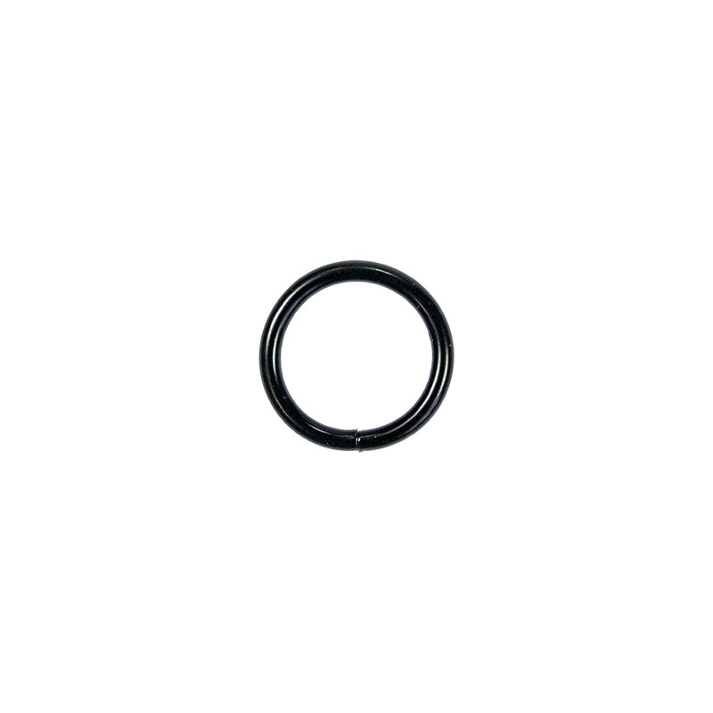 METAL RING 20/3 MM  MATT  BLACK WIRE 100 PCS