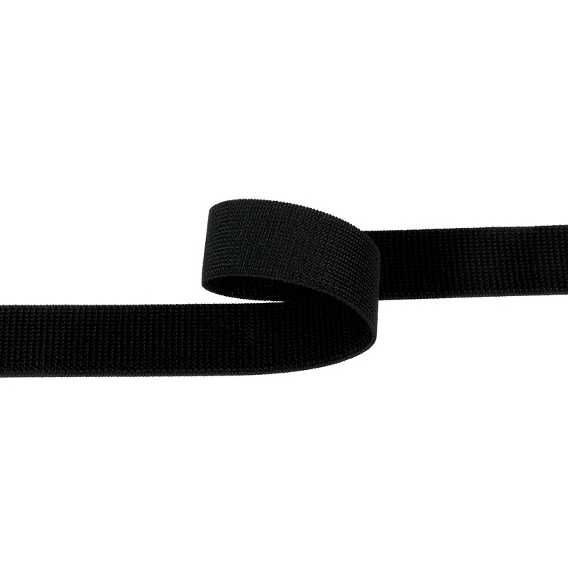 Elastic hook and loop tape  black 580 nylon loop 20 yd