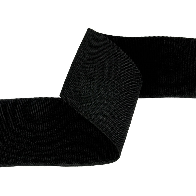 Elastic hook and loop tape  black 580 nylon loop 20 yd