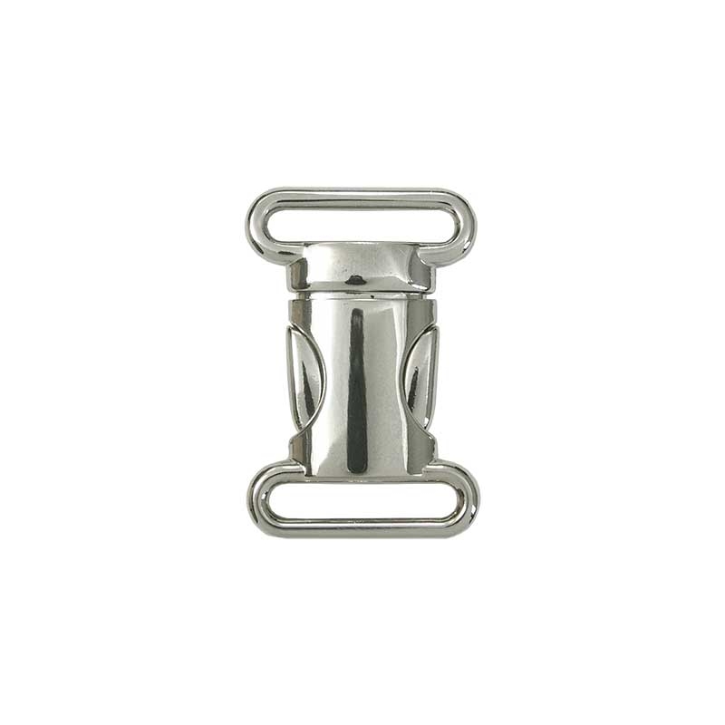 Metal buckle 0324-3025 25 mm glossy nickel 1 pcs