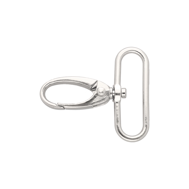 METAL SNAP HOOK 38 MM 0037 GLOSSY NICKEL 1 PCS