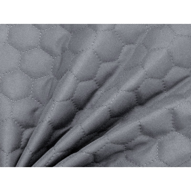 Quilted  polyester fabric Oxford 600d pu*2 waterproof honeycomb (032) light grey 160 cm  25 mb