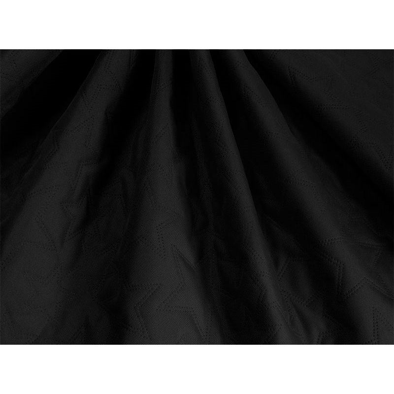 Polyester-steppstoff 600d pu-beschichtet sterne schwarz 160 cm 25 lm