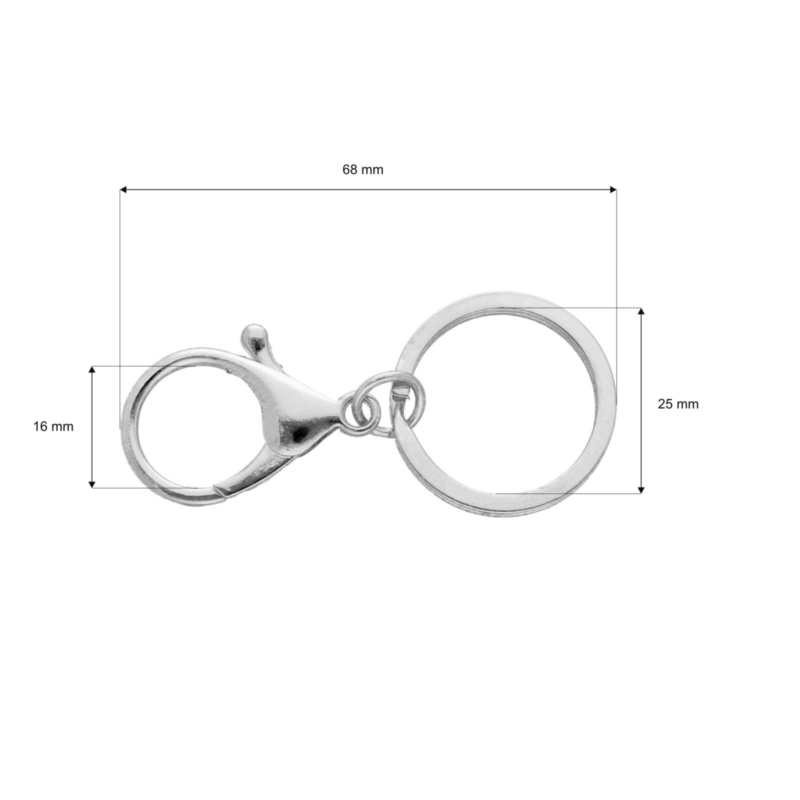 Zawieszka (brelok) metalowa do torebki 325-102 - nikiel