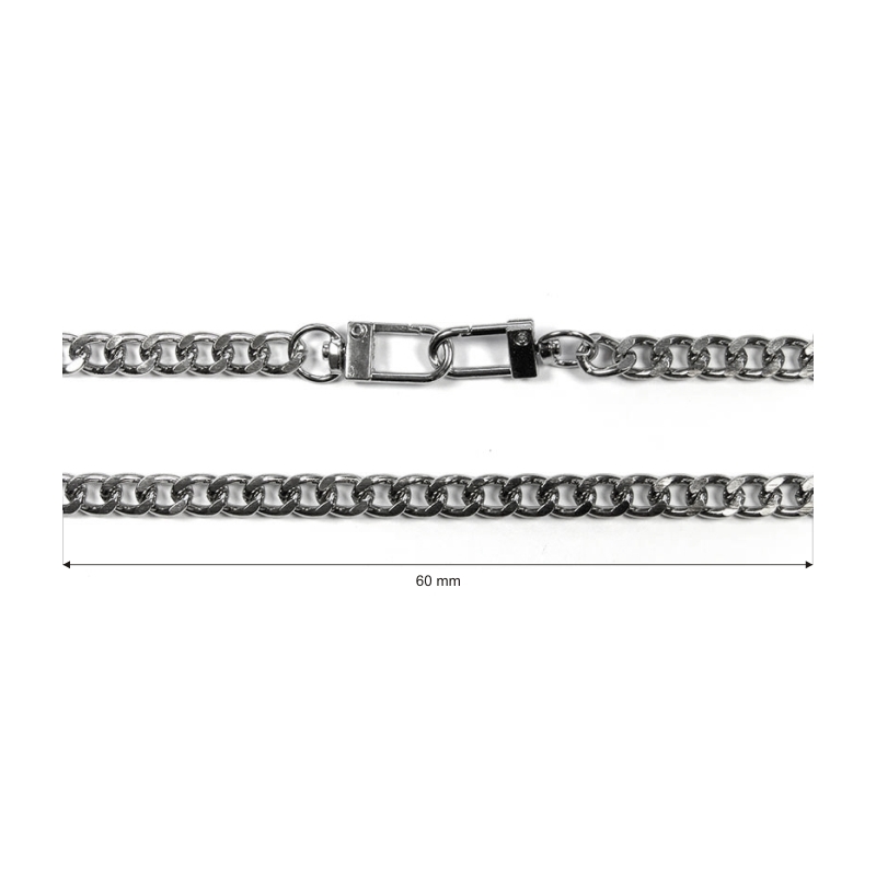 Handbag chain with snap hook 1008 charlie nickel