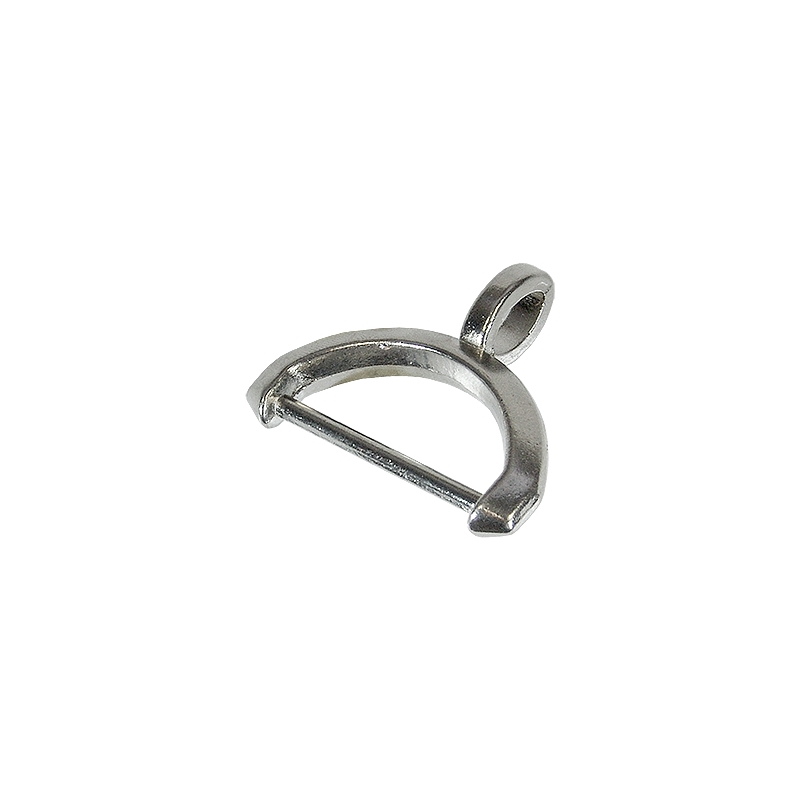 METAL D-RING 30/12/7 MM NICKEL CAST 100   PCS