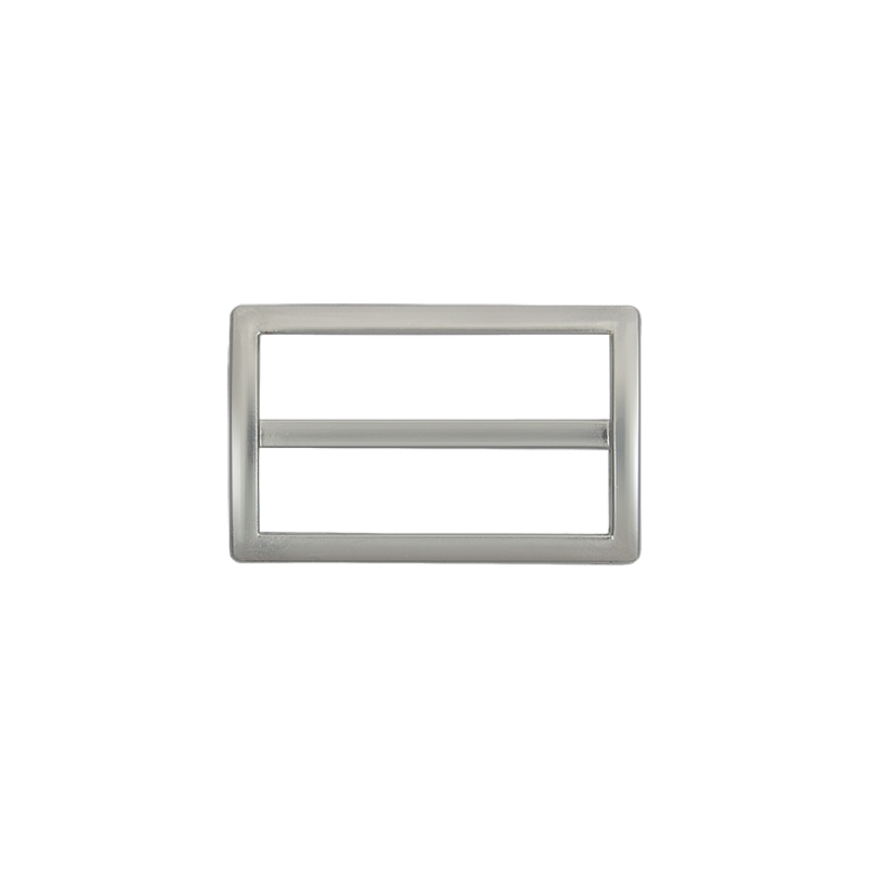 METAL SLIDE BUCKLE 38/22/3 MM GLOSSY NICKEL   CAST 1 PCS