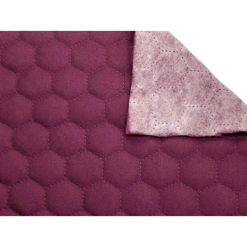 Quilted polyester fabric Oxford 600d pu*2 waterproof (525)&nbspmaroon 160 cm  mb