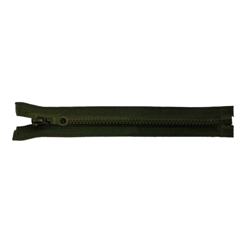 PLASTIC READY ZIPPER 5 OPEN END 80 cm (175) MILITARY GREEN 50  PCS