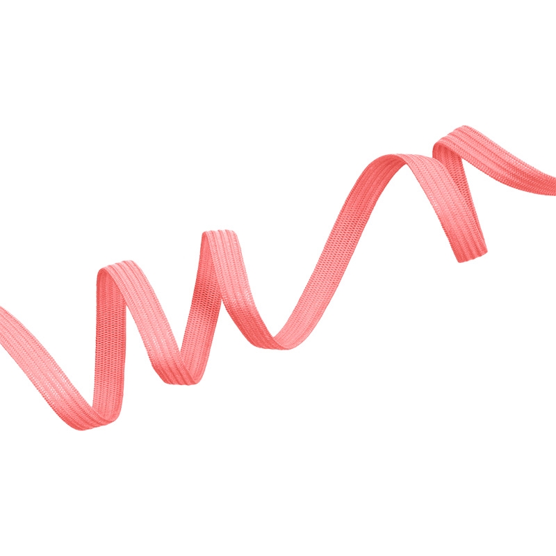 Taśma elastyczna płaska dziana  7 mm poliester (513) różowa