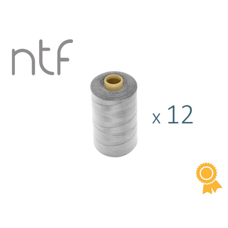 POLYESTER THREADS NTF 40/2 LIGHT GREY A726 1000 M x 12 PCS.