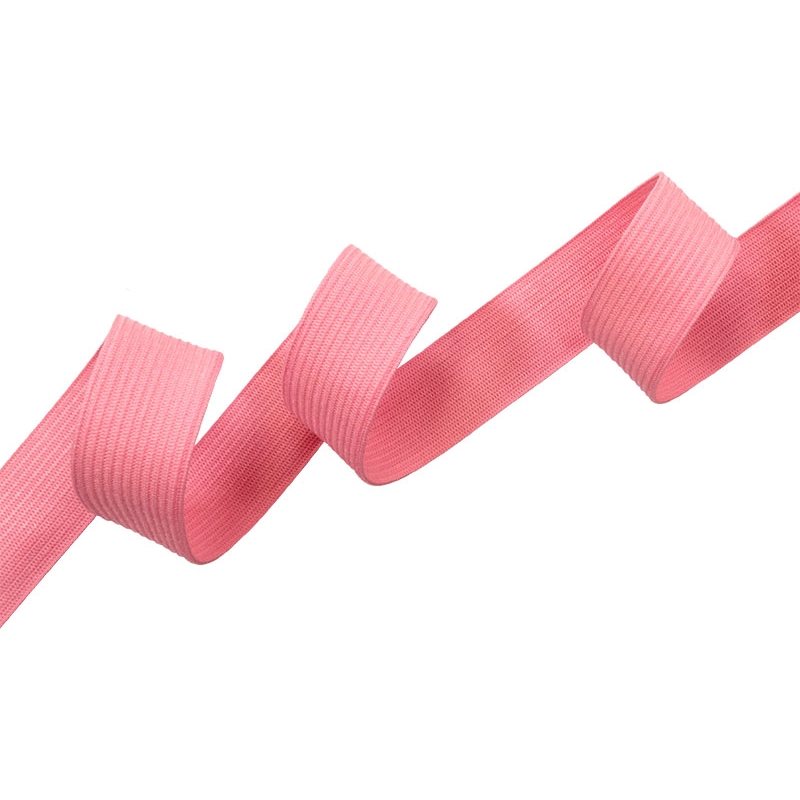 Elastischer band flach gestrickt 20 mm (513) Rosa polyester 25 lm