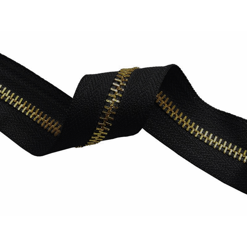 METAL ZIPPER  TAPE 5 (580) BLACK GOLD