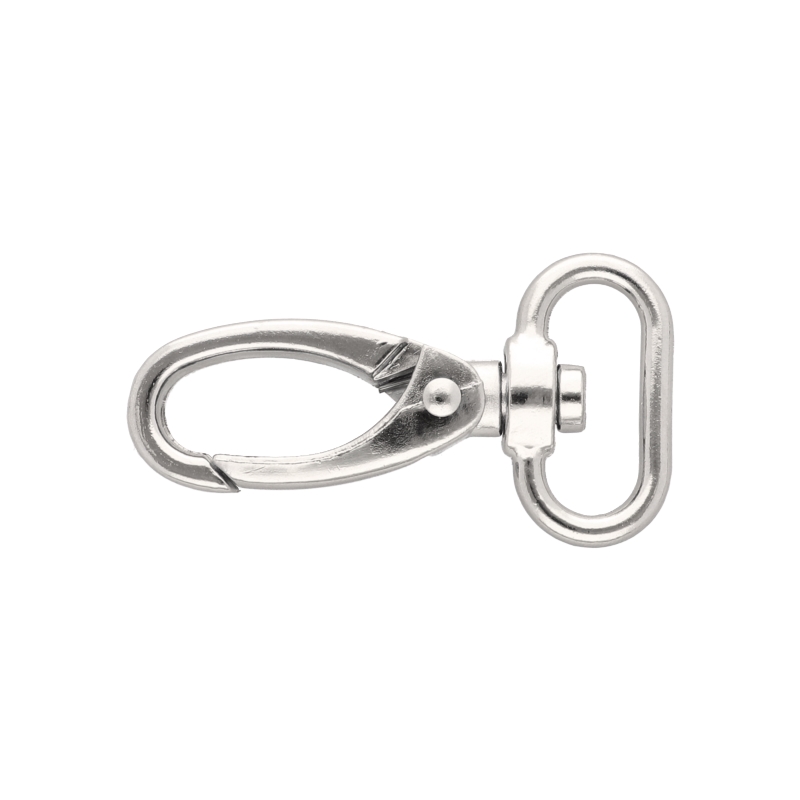 METAL SNAP HOOK 25 MM GLOSSY NICKEL 1 PCS