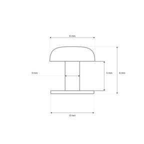 Nit kaletniczy jednostronny  8/3/6 mm nikiel