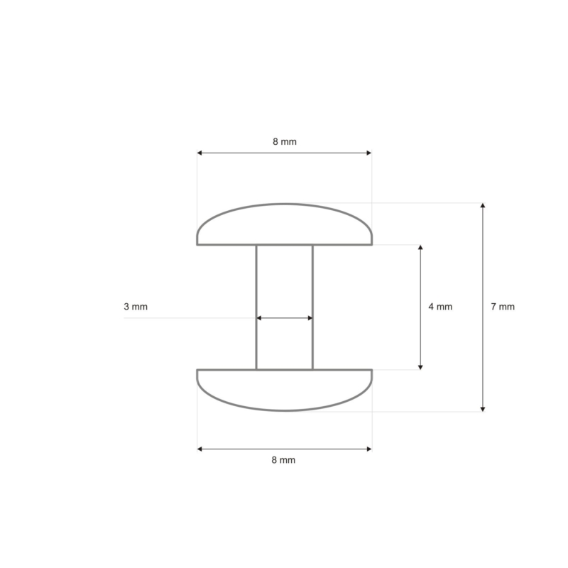 NIETE  ZWEISEITIG LUX 8/3/6 MM SCHWARZMATT 1000 ST.