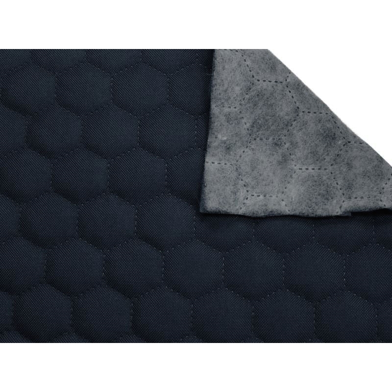 Quilted  polyester fabric Oxford 600d pu*2 waterproof honeycomb (117) navy blue 160 cm mb