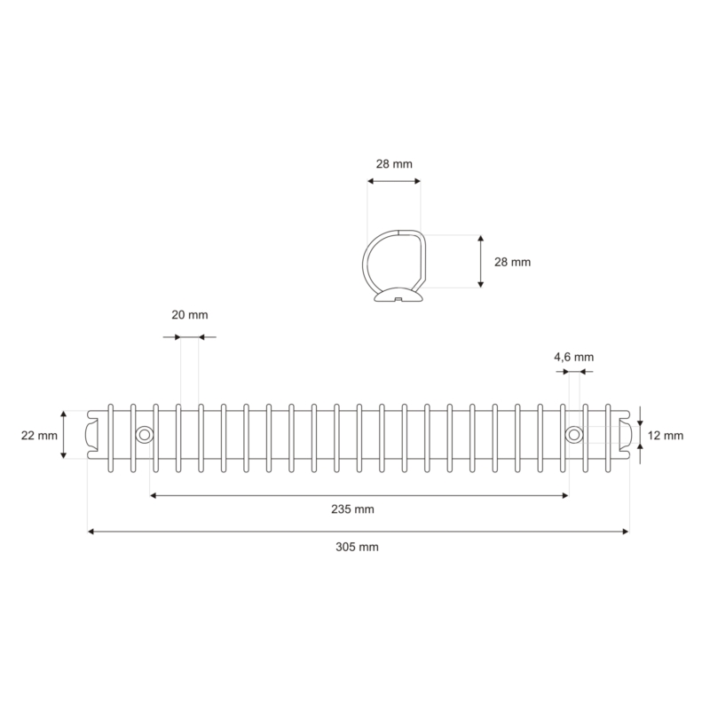 Binder - čelisťový mechanismus 305/29 mm 23D 1 ks