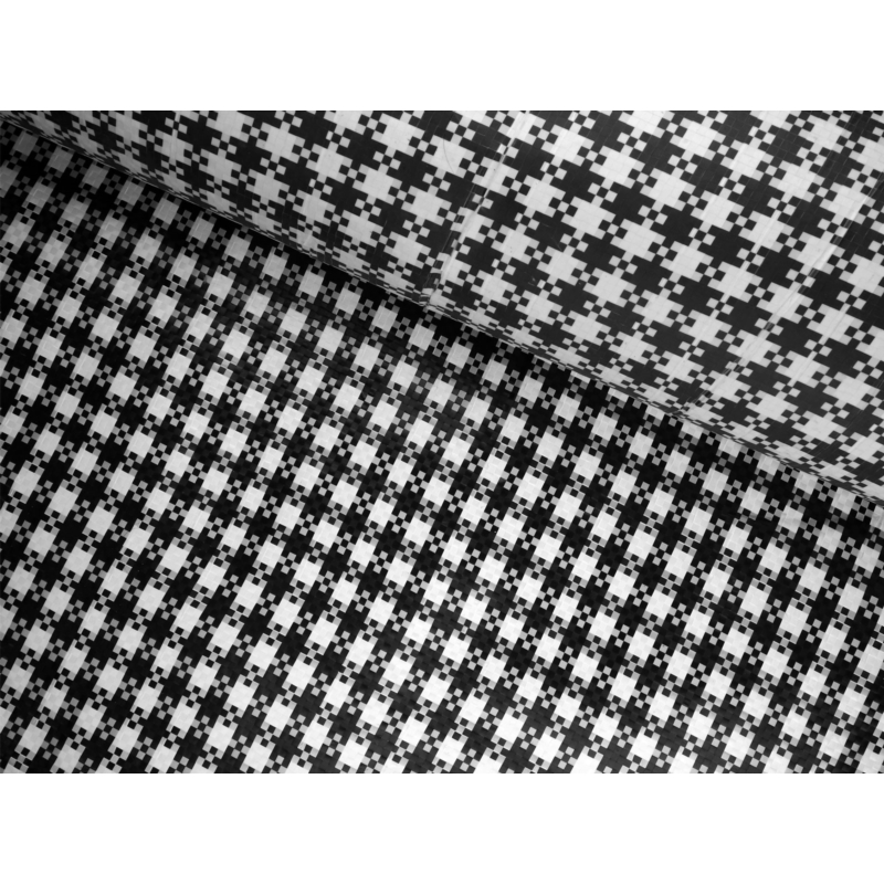 PP FABRICS 110 G/M2 WHITE-BLACK 140 CM 100 MB