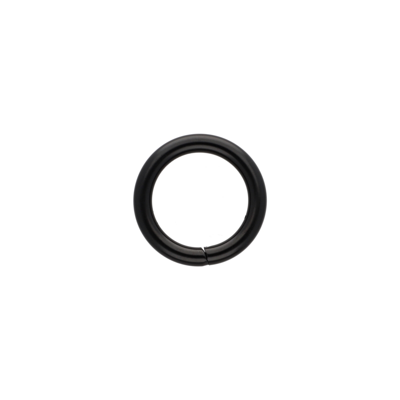 EXTRA MATT METAL RING 25/5 MM MATT&nbspBLACK WIRE 100   PCS