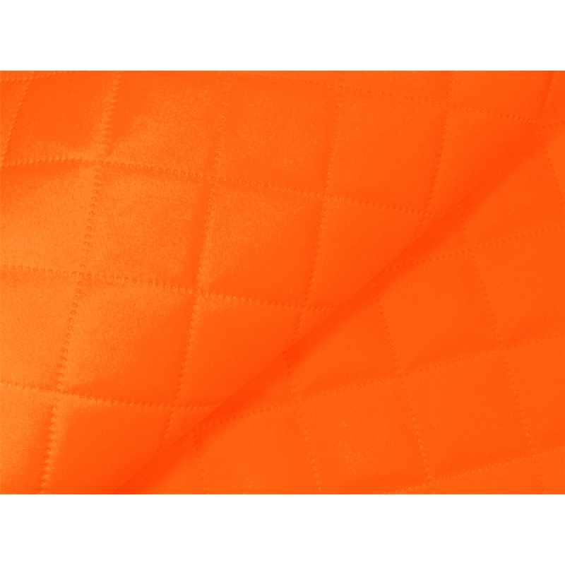 POLYESTER-STEPPSTOFF  420D KARO   PU-BESCHICHTET ORANGE NEON 1002 150 CM&nbsp25&nbsp LM