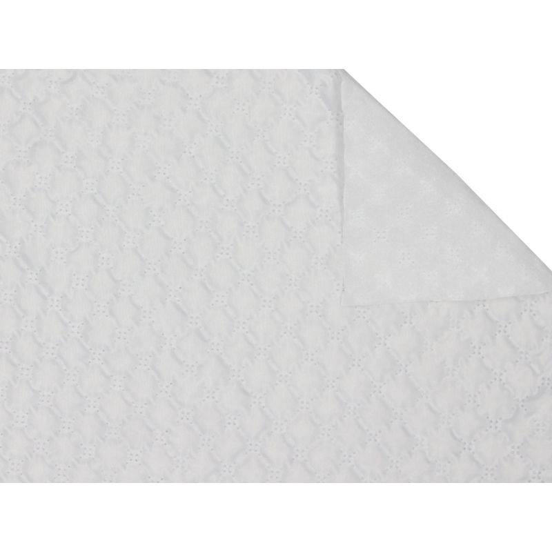 QUILTED  POLYESTER  LINING FABRIC SNOWFLAKE&nbsp180T (501)  WHITE 150 CM  25 MB