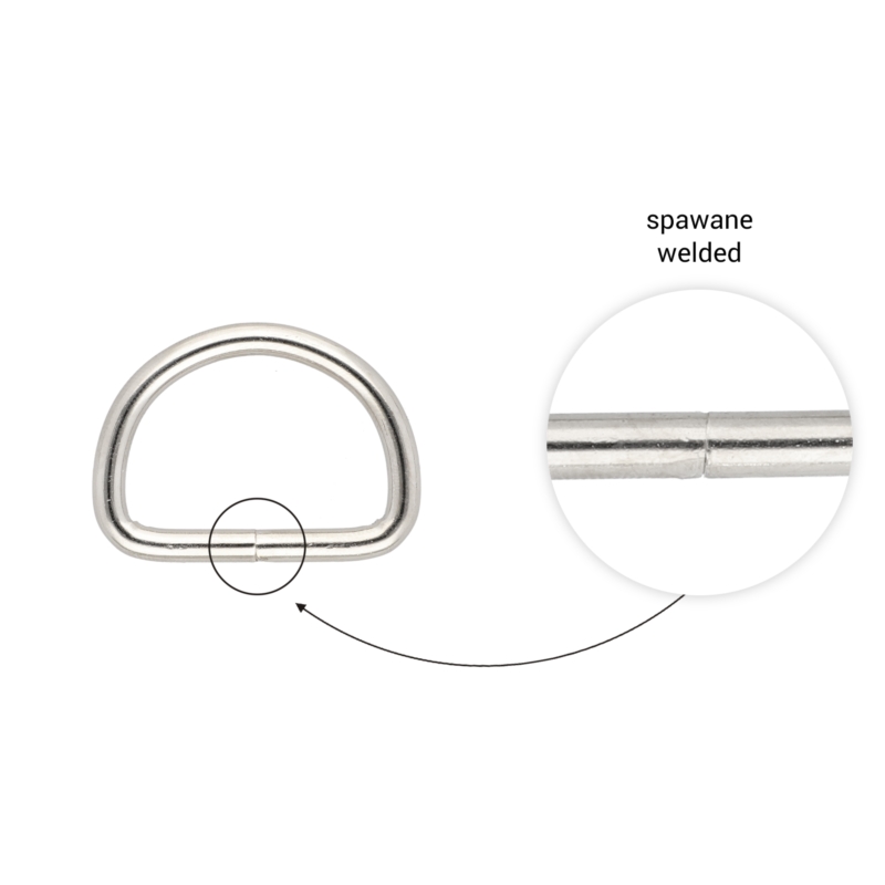 Półkole metalowe 30/20/4 mm nikiel spawane