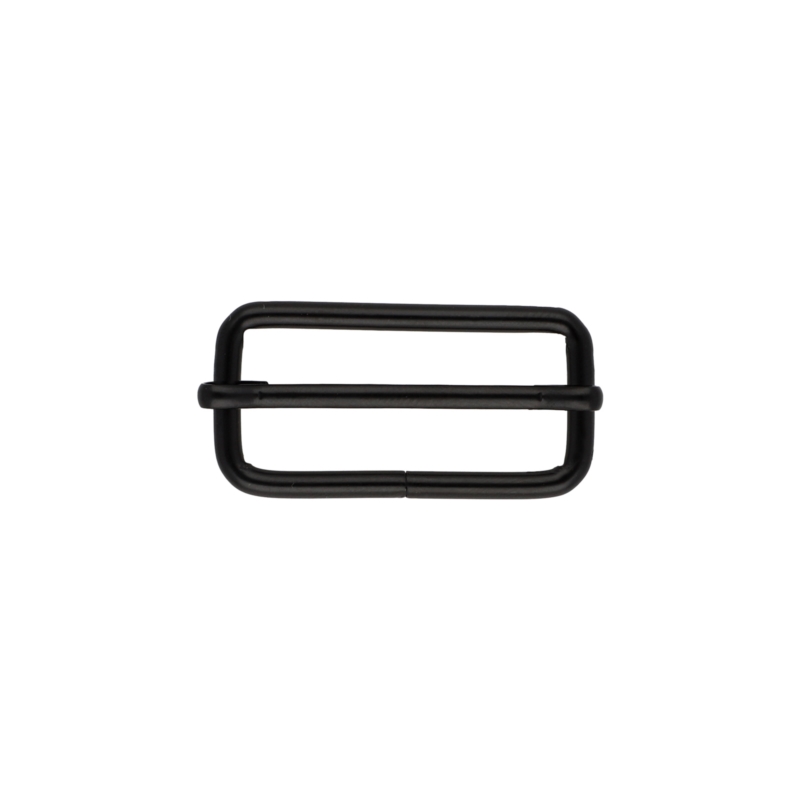 METAL SLIDE BUCKLE 35/15/3 MM MATT BLACK WIRE    100  PCS