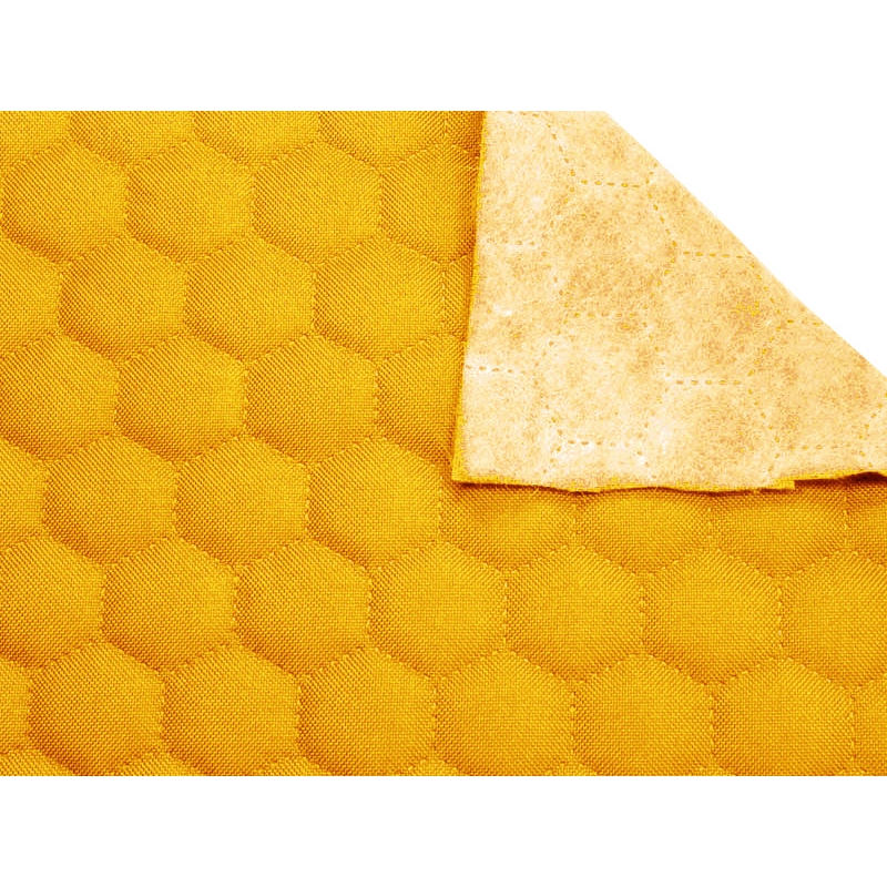 Quilted polyester fabric Oxford 600d pu*2 waterproof honeycomb (056) yellow 160 cm 25 mb