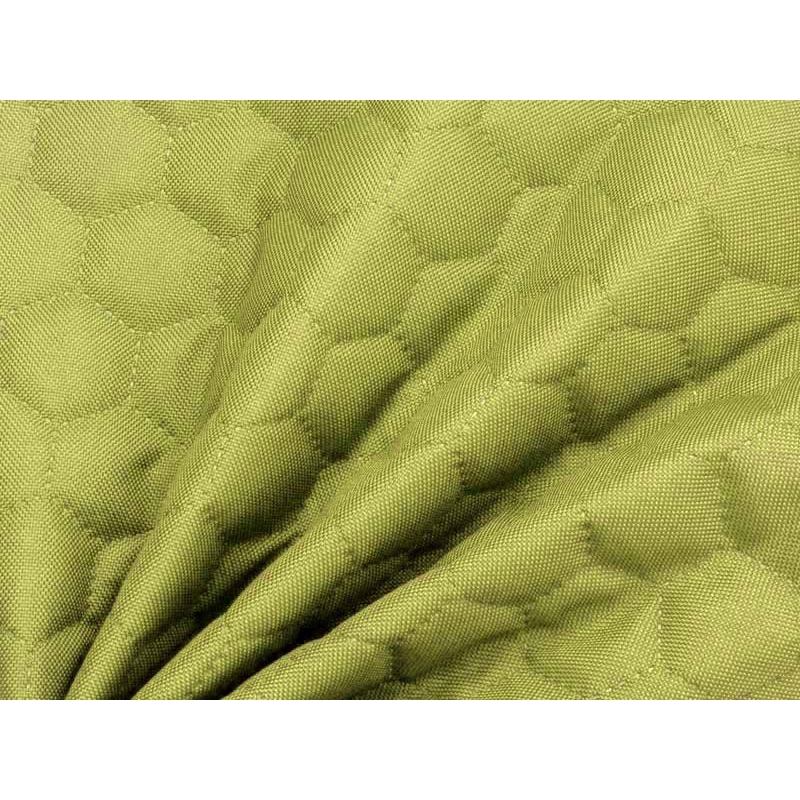 Quilted  polyester fabric Oxford 600d pu*2 waterproof honeycomb (041) light green 160 cm  1 mb