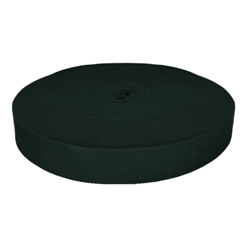 Herringbone twill tape 30 mm/0,8 mm dark green (017)