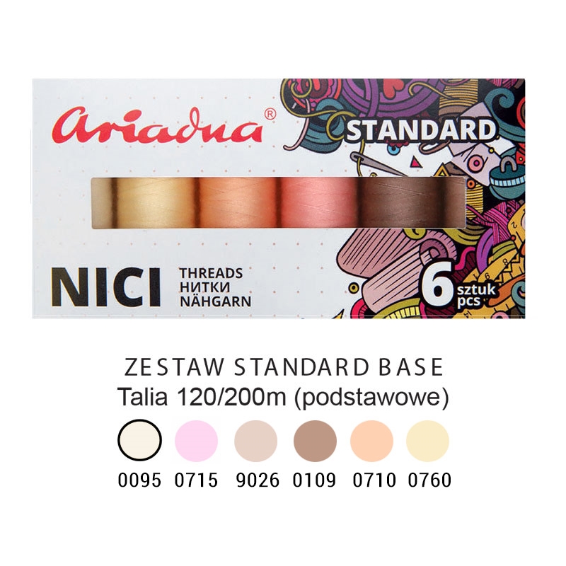 Nici szwalnicze zestaw standard Nude Talia 120