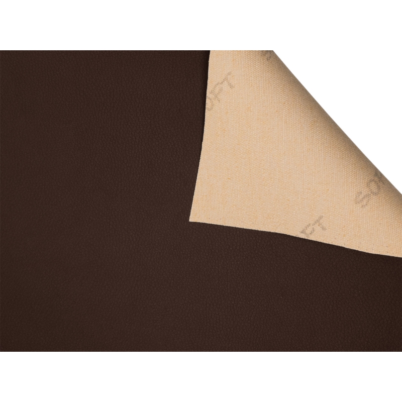 IMITATION LEATHER SOFT DARK BROWN 140 CM 1 MB