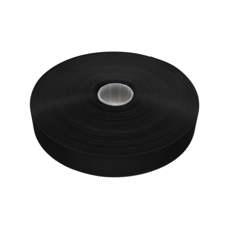 HOOK AND LOOP TAPE LOW-PROFILE  (580) BLACK PES/NYLON 25 MB