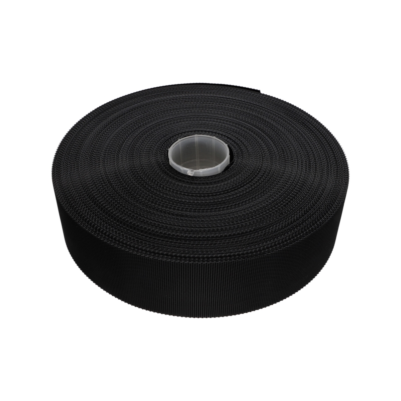 HOOK AND LOOP TAPE LOW-PROFILE  (580) BLACK PES/NYLON 25 MB